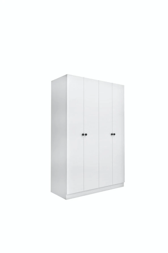 MERLİN MOBİLYA Akasya 4 Kapılı 9 Bölmeli Beyaz Dolap - 3