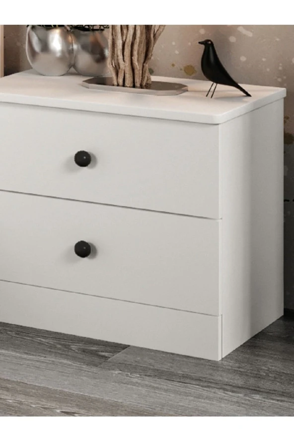 MERLİN MOBİLYA Merlin Mobilya Akasya 2 Çekmeceli Komodin - 2