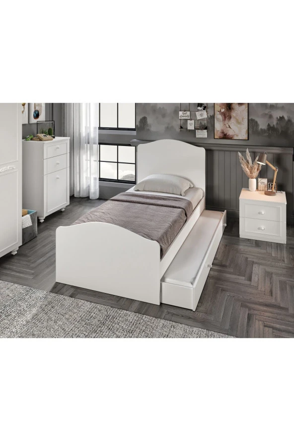 MERLİN MOBİLYA Mobilya Tokyo Beyaz Genç Odası ve Çalışma Masası - 7