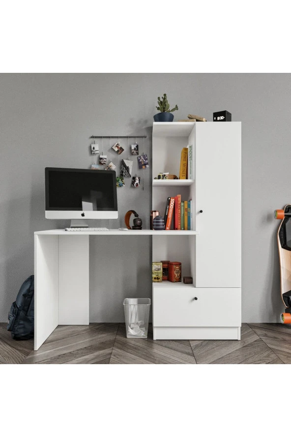 MERLİN MOBİLYA Minör Çalışma Masası Ve 7 Bölmeli Kitaplık - 2