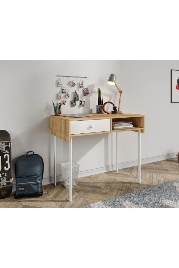 MERLİN MOBİLYA Major 2 Parçalı Bambu Duvara Monte Çalışma Masası - 4