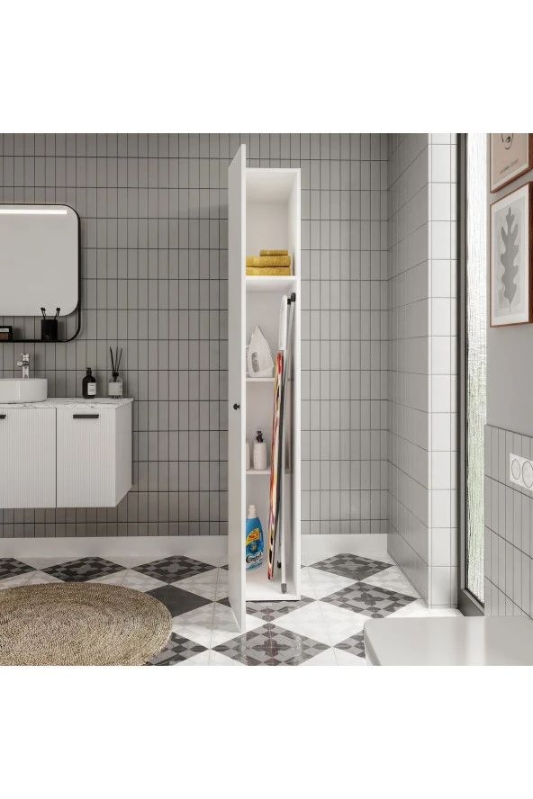 MERLİN MOBİLYA Merlin Mobilya SAVANA M ÇOK AMAÇLI BANYO KİLER DOLABI - 2