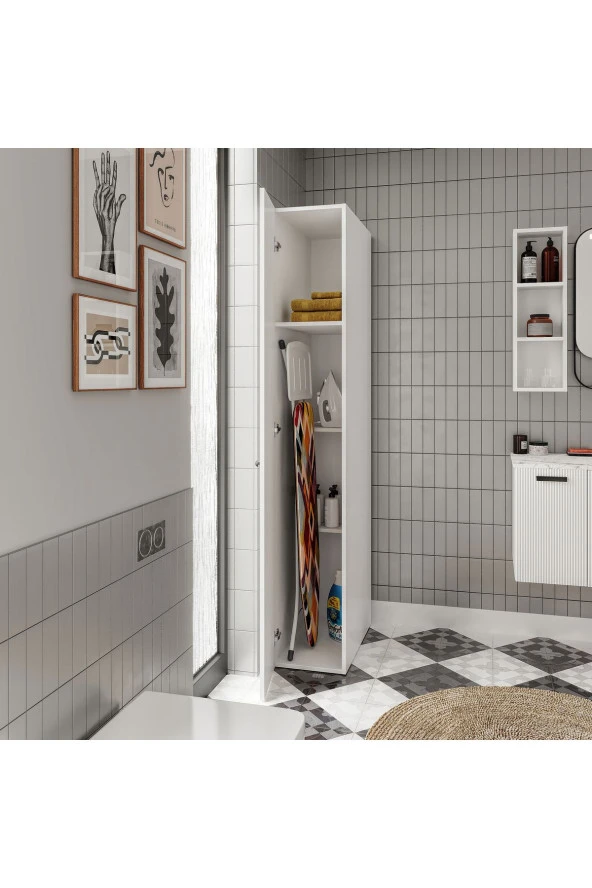 MERLİN MOBİLYA Merlin Mobilya SAVANA M ÇOK AMAÇLI BANYO KİLER DOLABI - 4