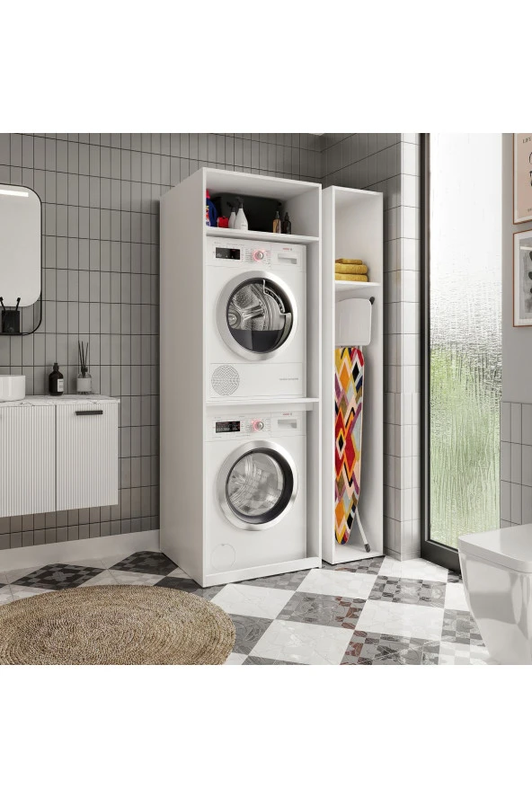 MERLİN MOBİLYA Merlin Mobilya Savana Çamaşır ve Kurutma Makinası Takım - 5