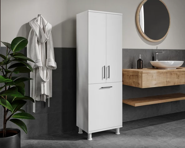 MERLİN MOBİLYA Oskar Kirli Sepetli Banyo Dolabı - 2