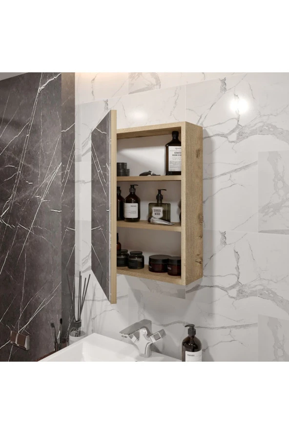 MERLİN MOBİLYA Taye Tam Aynalı Banyo Dolabı Lefkas - 2