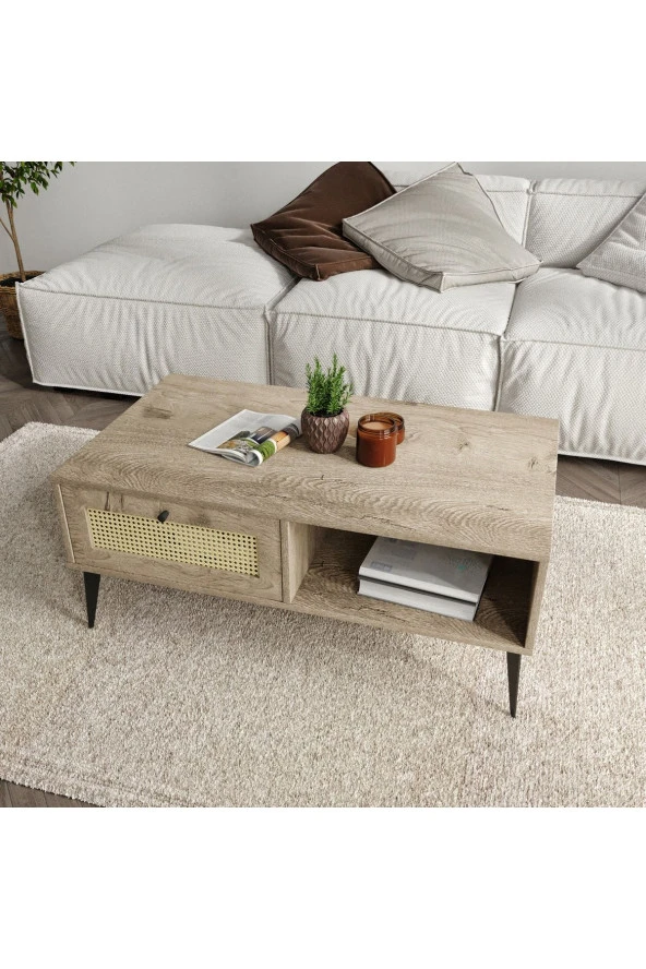 MERLİN MOBİLYA Diamond Tek Çekmeceli 1 Bölmeli Orta Sehpa - 3