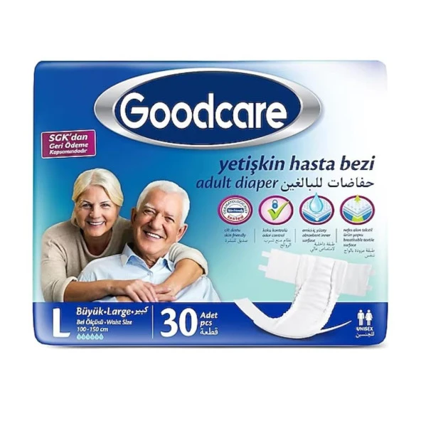 Goodcare Belbantlı Büyük Boy (L) Hasta Bezi 30'lu