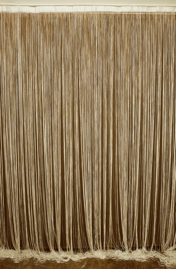 İP ZİNCİR KREM RENK RUSTİK EN 100 CM BOY 280 CM HAZIR İP PERDE - Resim 3