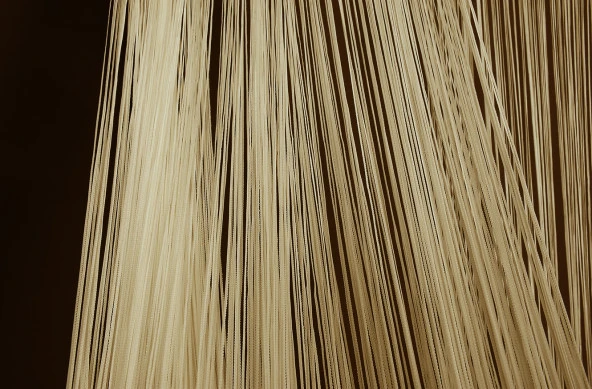 İP ZİNCİR KREM RENK RUSTİK EN 100 CM BOY 280 CM HAZIR İP PERDE - Resim 5