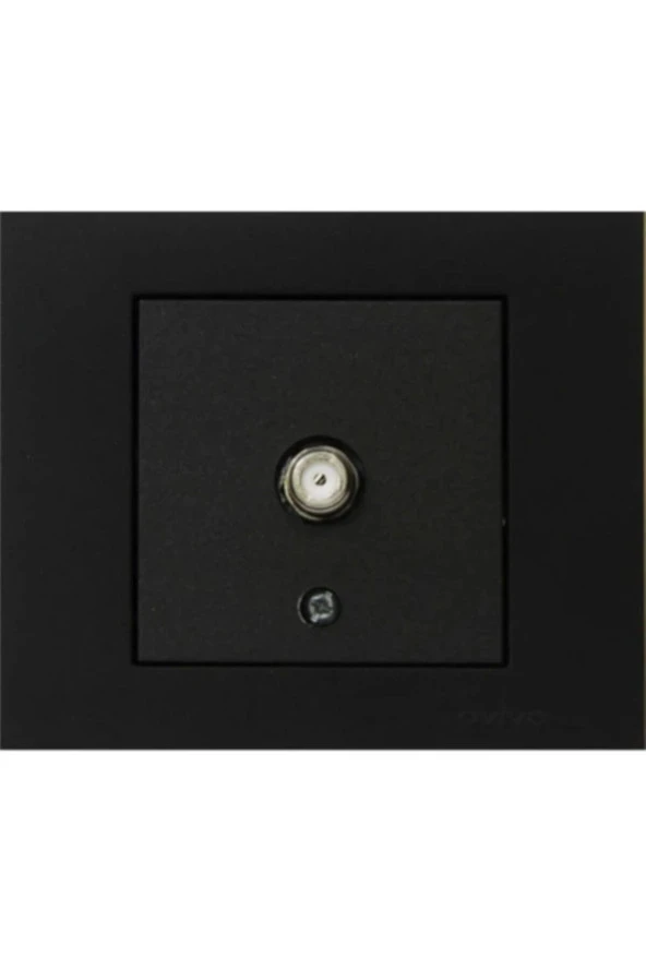 6 Adet Grano Metalik Siyah Uydu Tv Prizi F Tip 6'lı Paket - 2