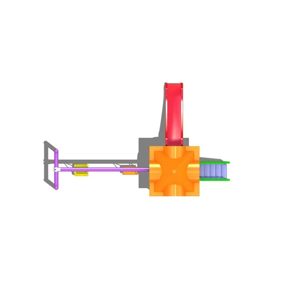 Çocuk Oyun Parkı BOS03, Bir Kuleli Bir Kaydıraklı 5.5x4.5m - 2