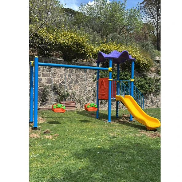 Çocuk Oyun Parkı BOS03, Bir Kuleli Bir Kaydıraklı 5.5x4.5m - 4