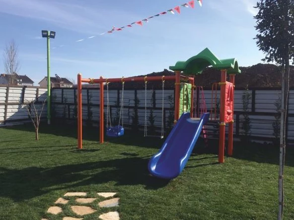 Çocuk Oyun Parkı BOS03, Bir Kuleli Bir Kaydıraklı 5.5x4.5m - 6