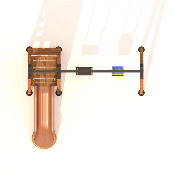 Ahşap Çocuk Parkı SG0938, Tek Kaydıraklı ve İkili Salıncaklı Model - 3