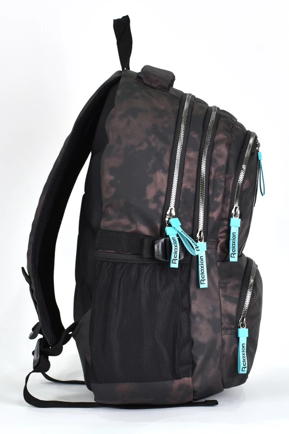 Elatae Unisex Ortopedik Çok Gözlü Günlük Seyahat Okul Sırt Çantası Kahve 2049 - 3