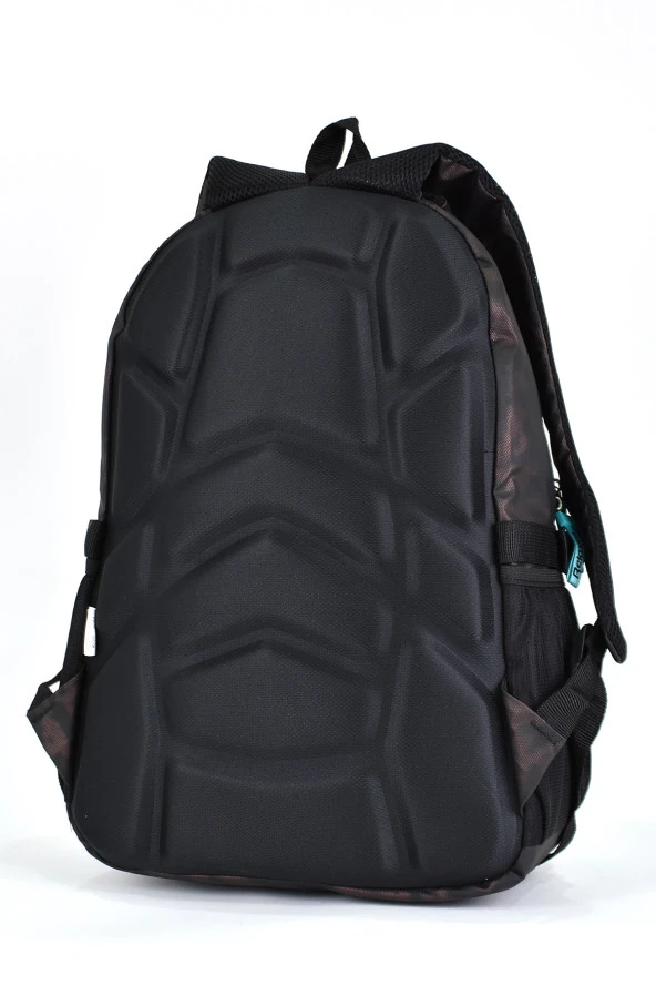 Elatae Unisex Ortopedik Çok Gözlü Günlük Seyahat Okul Sırt Çantası Kahve 2049 - 6