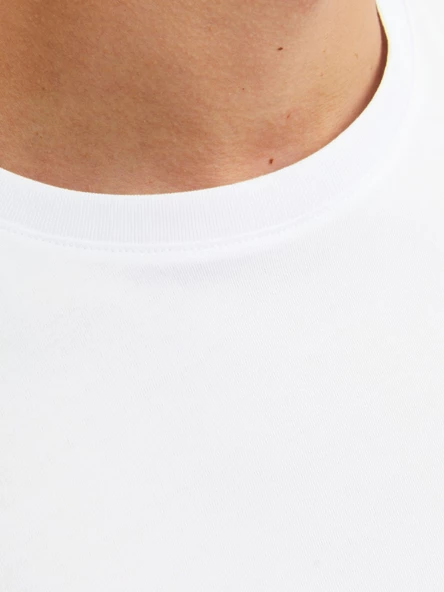 JACK JONES Yazı Detaylı Bisiklet Yaka Erkek Tişört 12233999 - 6