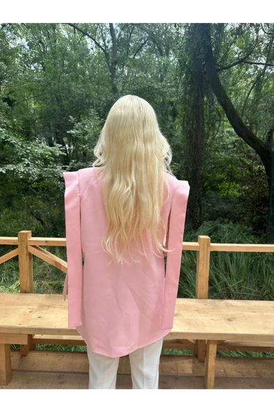 YLK002 Sıfır Kol Seyyar İp Bağlamalı Pembe - 3