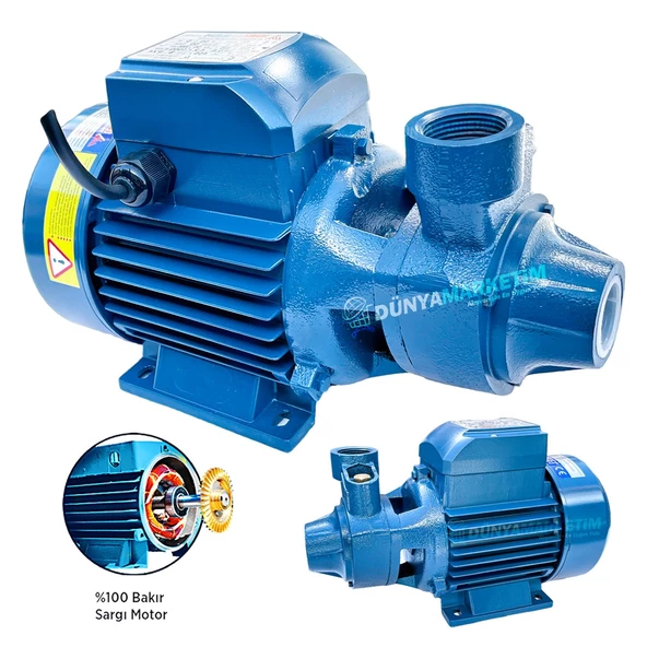 Germany Style İbeltech  Bakır Sargılı 62 Metre DikBasar Su Pompa Motoru DKM-80-1 0.75 KW  1 HP 1" - 3