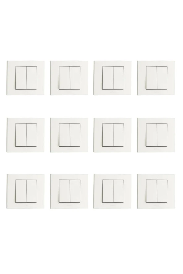 Grano Beyaz Komütatör 12'li Paket ( Çerçeve Dahil ) ürün görseli 1