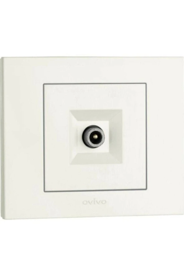 Ovivo Grano Beyaz Tv Prizi F Konnektörlü Çerçeve Dahil ürün görseli 1