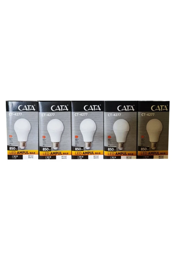 Ct- 4277 Led Ampül 9w Beyaz Işık 5 Adet