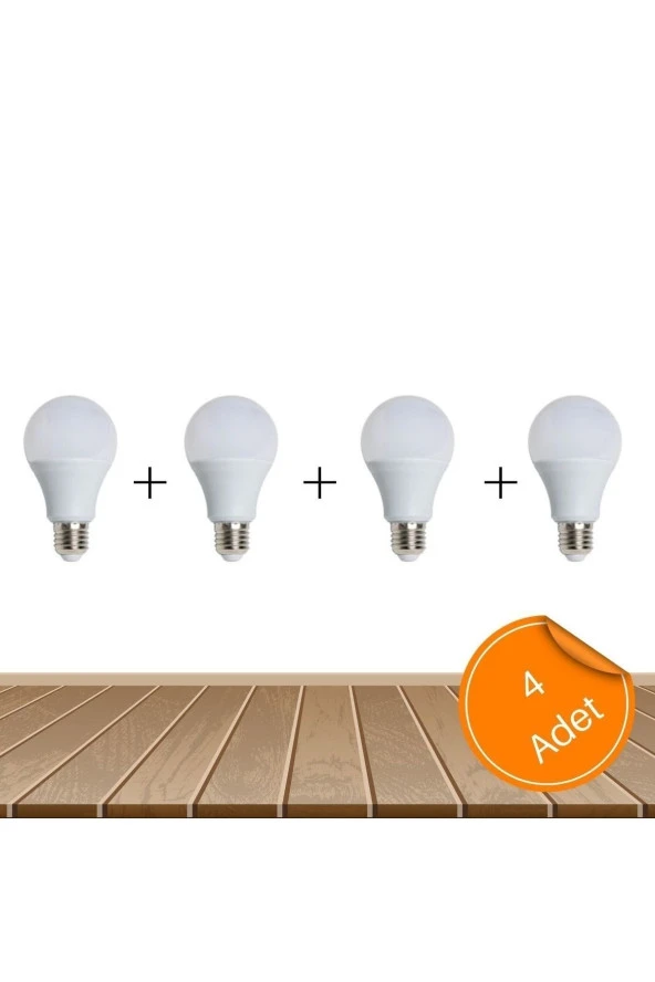 Led Ampul Beyaz Renk 9 Watt Tasarruflu 4'lü Paket