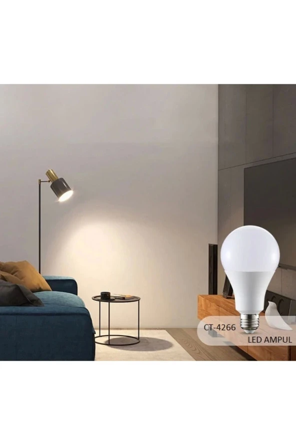 Az Tüketimli Beyaz Led Ampul 15 Watt 220 Volt E27 Duylu Kpf101010469 - 2