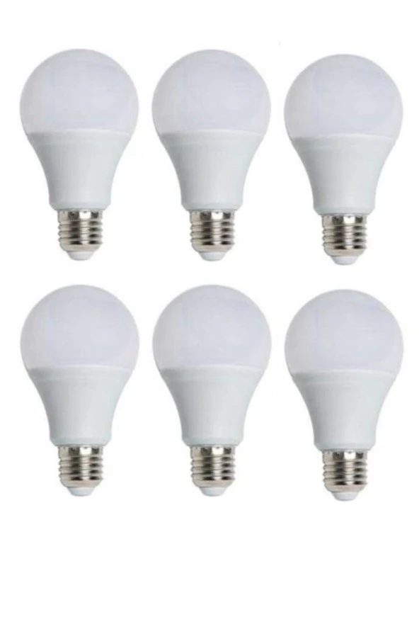 9w Led Ampul E-27 Duylu Beyaz 6 Adet Adet
