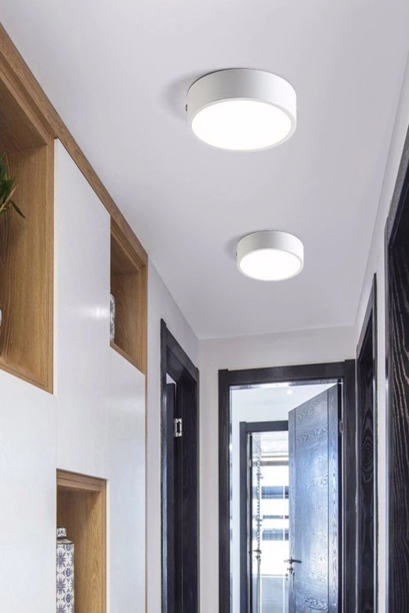Led Tavan Wc Kiler Ofis Lambası 24 W Armatür Sıva Üstü 6500 K Beyaz Işık 220 V ( Tak Çalıştır )