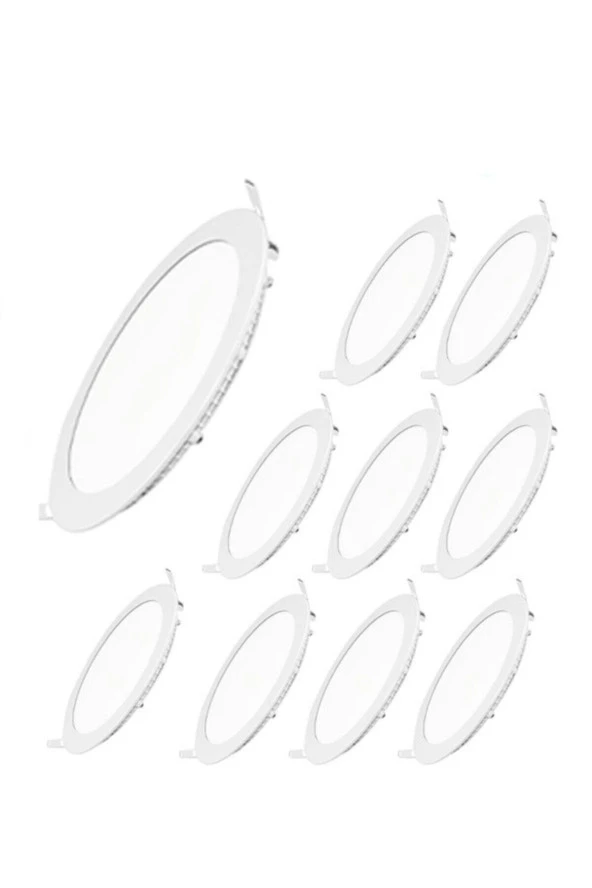 10 Lü Paket Marka  6 Watt 6500 K Led Panel Sıva Altı Spot Armatür delik Çapı
