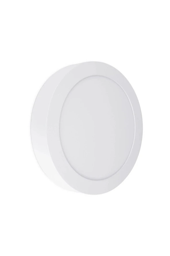24 W Led Panel - Beyaz Işık (6500K) - Beyaz Kasa - Yuvarlak - Sıva Üstü - Asm-1024b - 2