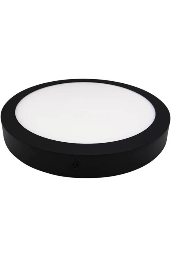 24 W SIVA ÜSTÜ LED ARMATÜR BANYO KİLER OFİS WC LAMBASI SİYAH KASA BEYAZ IŞIK - 2