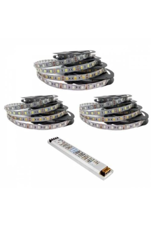 Şerit Led 15 Metre Gün Işığı + 12,5 Amper Ultra Slim Trafo Iç Mekan