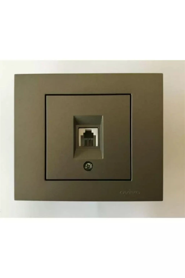Seldur Grano Antrasit Numeris Telefon Prizi Cat3 + Çerçeve