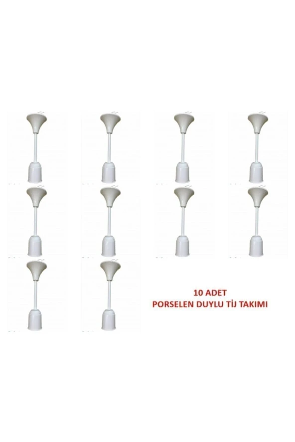 Porselen Duylu Asma Duy Tij Takımı 10 Adet
