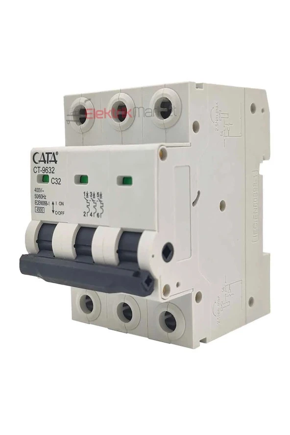 CT-9632 3X32 AMPER C TİPİ 4500K TRİFAZE SİGORTA - 2