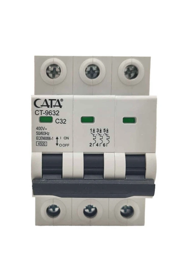 CT-9632 3X32 AMPER C TİPİ 4500K TRİFAZE SİGORTA - 3