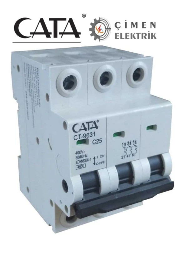 Ct 9631 3x25a 4.5ka C Tipi Otomatik Sigorta