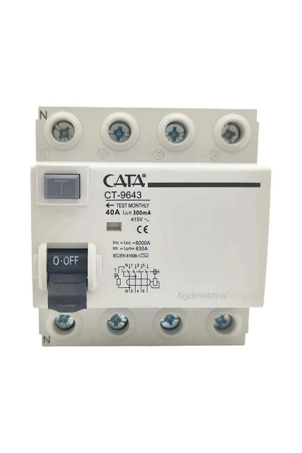 CT-9643 4X40 AMPER 300 MA YANGIN KORUMA RÖLESİ - 2