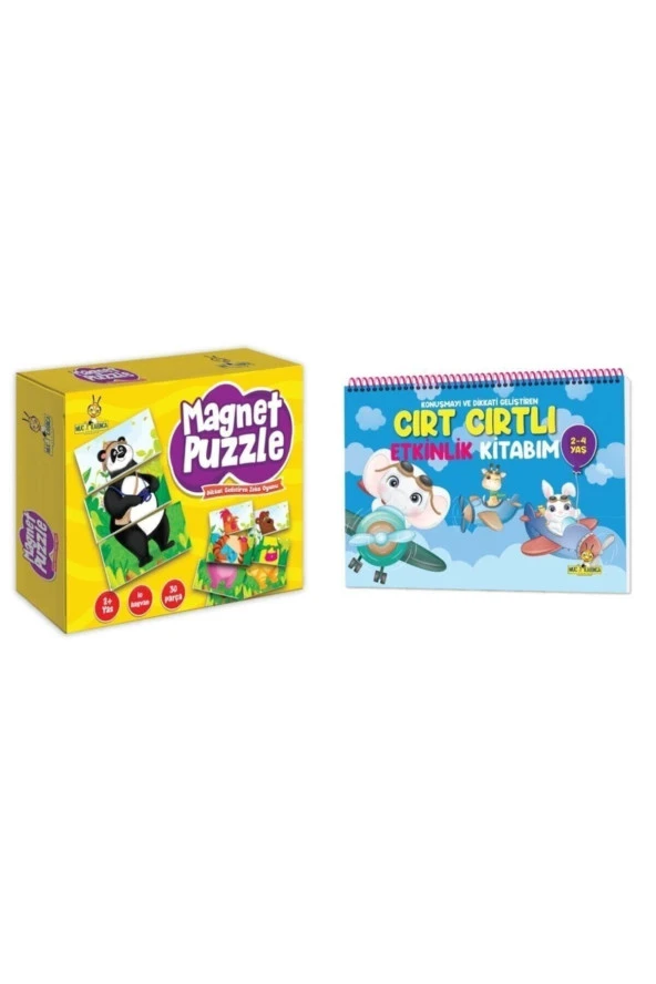 2+ Yaş Magnet Puzzle Dikkat Geliştiren Zeka Oyunu Ve Cırt Cırtlı Etkinlik Kitabım