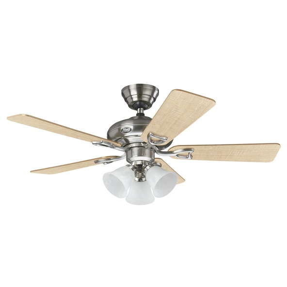 Hunter Fan - Seville Fırçalanmış Nikel - 112 Cm. 3 lü Aydınlatmalı Tavan Vantilatörü