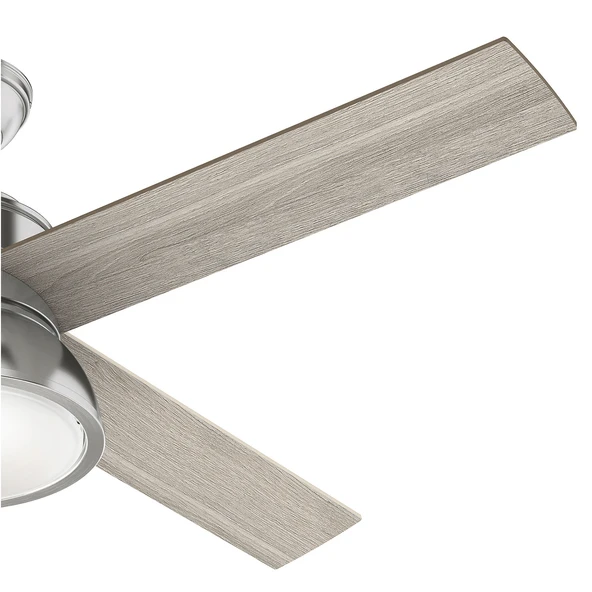 Hunter Fan - Loki Fırçalanmış Nikel - 132 Cm. Aydınlatmalı ve Uzaktan Kumandalı Tavan Vantilatörü - 3