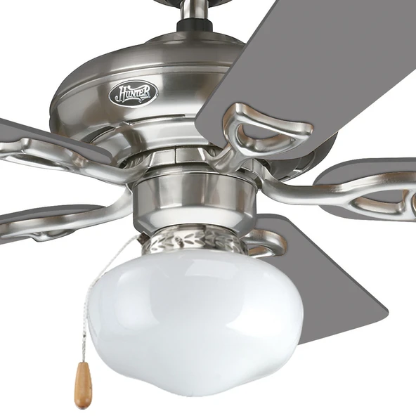 Hunter Fan - Seville Fırçalanmış Nikel - 112 Cm. Aydınlatmalı Tavan Vantilatörü - Resim 4