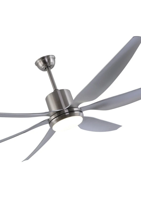 Breeze - Alaçatı DC Motor Mat Nikel - 168 Cm. Aydınlatmalı Ve Uzaktan Kumandalı Tavan Vantilatörü - 2