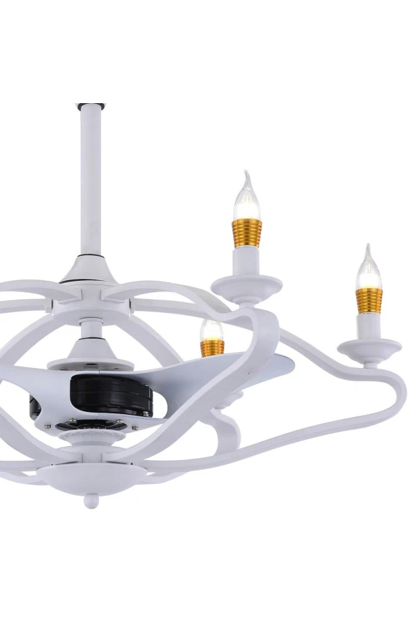 Breeze - Istanbul DC Motor Mat Beyaz 56 Cm. Aydınlatmalı ve Uzaktan Kumandalı Tavan Vantilatörü - 3