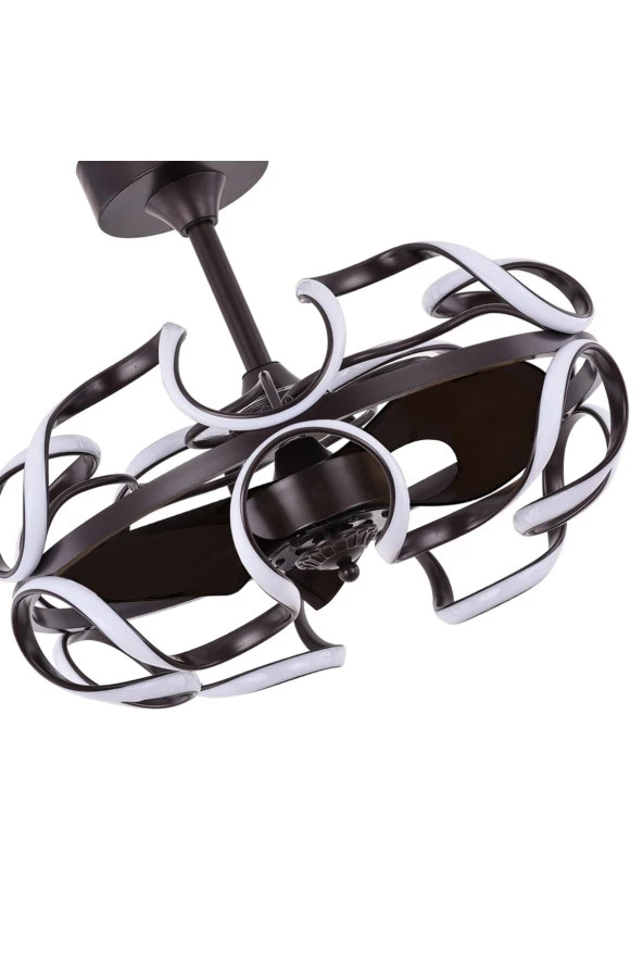 Breeze - Çeşme DC Motor 56 Cm. Led Aydınlatmalı Ve Uzaktan Kumandalı Tavan Vantilatörü - 2