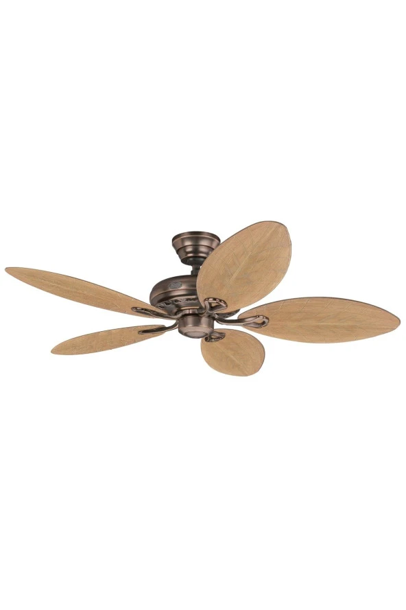 Hunter Fan Savoy Kehribar Bronz - 137 Cm. Palmiye Kanatlı Kanatlı Tavan Vantilatörü