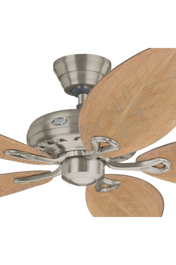 Hunter Fan - Savoy Fırçalanmış Nikel - 137 Cm. Palmiye Yaprağı Şekilli Tavan Vantilatörü - 3